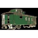 GREEN CABOOSE RAILROAD PIN TRAIN PINS