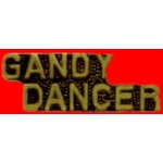 RAILROAD GANDY DANCER SCRIPT PIN TRAIN PINS