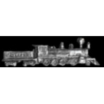 STEAM ENGINE RAILROAD PIN CAST PEWTER SIDE VIEW TRAIN PINS