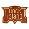 Rock Island Railroad Pin Red Logo Train Hat Lapel Pins 
