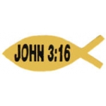 JOHN 3:16 PIN CHRISTIAN FISH SYMBOL PIN