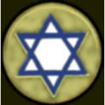 JEWISH STAR OF DAVID PIN GOLD BACKGROUND JEWISH RELIGION PIN