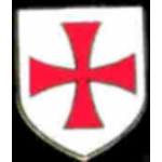 KNIGHTS TEMPLAR CROSS CRUSADES SHIELD PIN