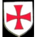 KNIGHTS TEMPLAR CROSS CRUSADES SHIELD PIN