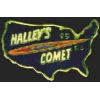 HALLEYS COMET PIN 1985 1986 US COUNTRY SHAPE PIN