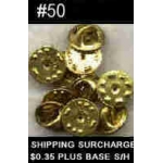 PIN BACKS MILITARY BUTTERFLY GOLD #50 COUNT METAL CLUTCHES TACK BACKS