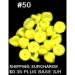 PIN BACKS YELLOW RUBBER #50 COUNT PLASTIC CLUTCHES TACK BACKS