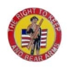 RIGHT TO KEEP AND BEAR ARMS PATRIOT PIN SECOND AMENDMENT PINS
