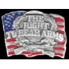 THE RIGHT TO BEAR ARMS PIN USA FLAG CAST PIN